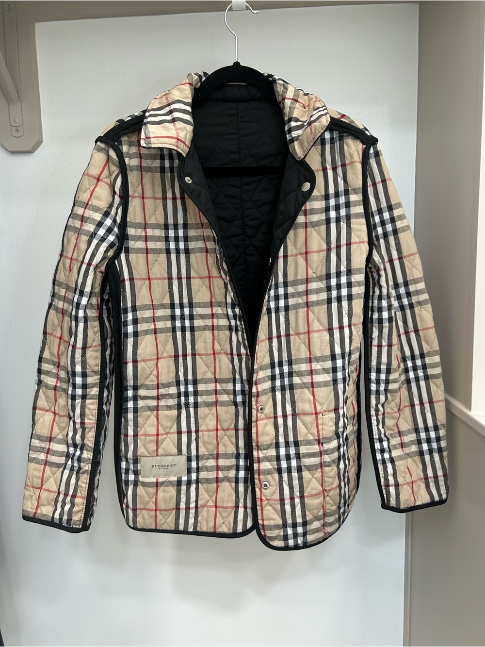 Vintage Authentic BURBERRY London Classic Nova Check Diamond Quilt Jacket Sz M - Picture 11 of 14